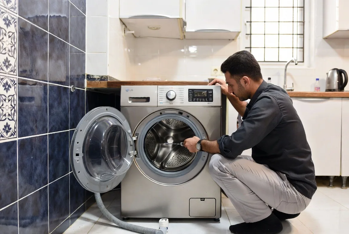  تخلیه نشدن آب ماشین لباسشویی ال جی