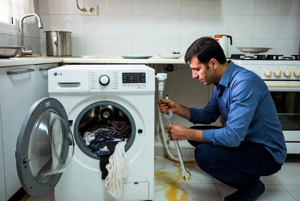 علت تخلیه نشدن آب ماشین لباسشویی ال جی