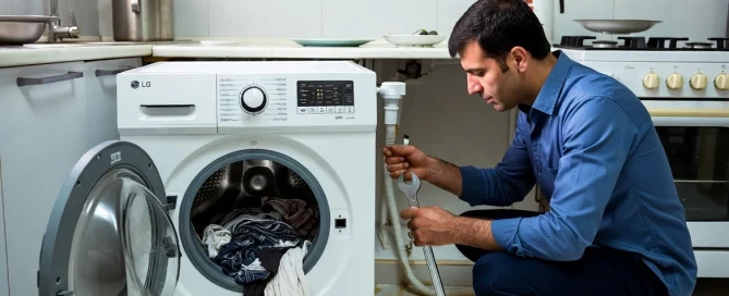 علت تخلیه نشدن آب ماشین لباسشویی ال جی