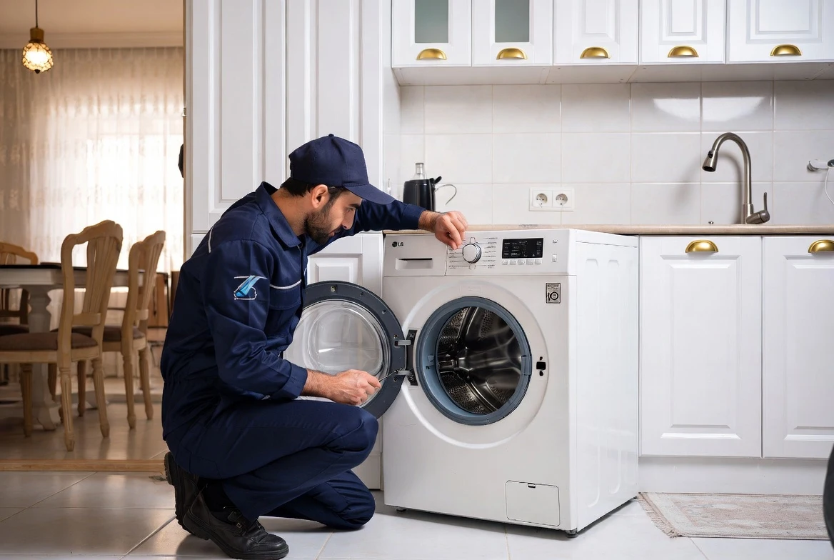 باز نشدن درب ماشین لباسشویی ال جی