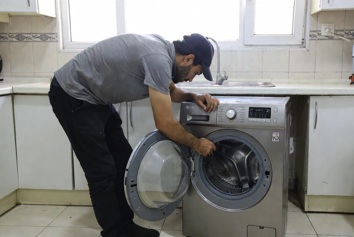 باز نشدن درب ماشین لباسشویی ال جی