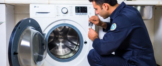 باز نشدن درب ماشین لباسشویی ال جی