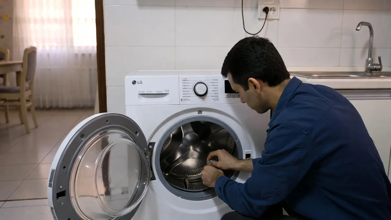 اجرت و هزینه تعویض بلبرینگ ماشین لباسشویی ال جی